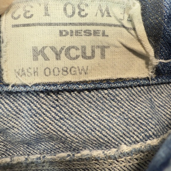 Diesel Womens Kycut Jeans 30X32 Blue Low Rise Straight Leg 100% Cotton Faded - Picture 10 of 14